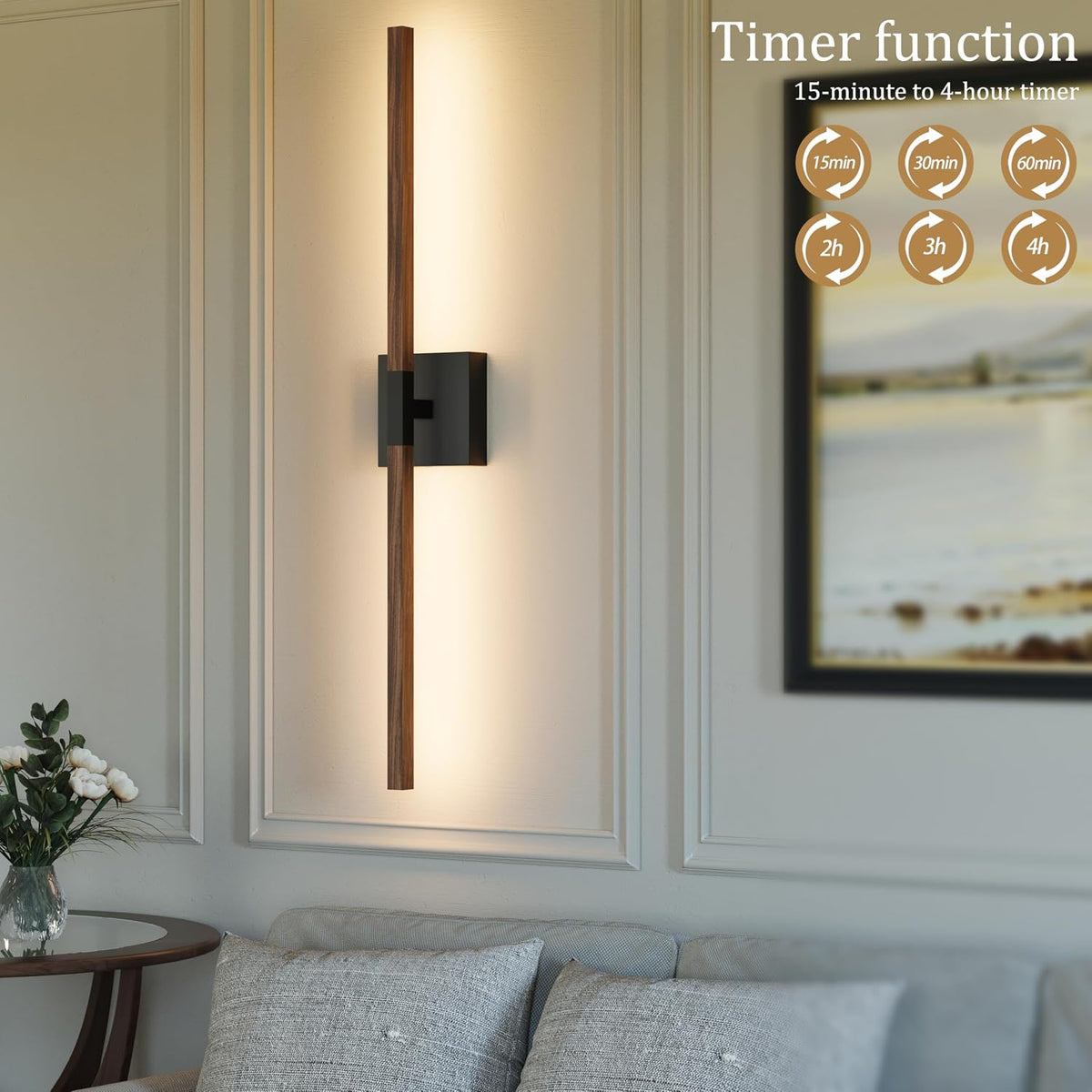 Rayogale Black Battery Operated Wall Sconce with Remote Control 8000mAh