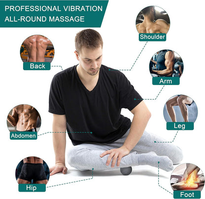 3" Single Massage Ball, 5 Speeds Vibrating Massage Ball Roller for Trigger Point Therapy, Deep Tissue Massager for Back, Neck, Foot, Myofascial Release, Pain Relief, Muscle Recovery,Purple