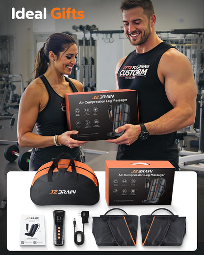 JZBRAIN Sequential Air Compression Recovery System : Professional Full Leg Compression Boots for Circulation and Pain Relief - Sequential Device for Muscle Relaxation - for Athletes,Women,Men