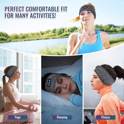 Sleep Headphones Headband, Bluetooth 5.4 Sleeping Headphones for Side Sleepers, Wireless Headband Headphones with Ultra-Thin Stereo Speakers for Sports, Workout, Travel, Meditation