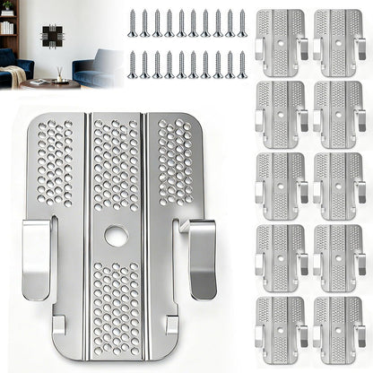 10 Pack Drywall Repair Clips, 1/2 inch and 5/8 inch Drywall Fastener Clip with 20 Screws, Wall Patch Repair Kit, Stainless Steel Drywall Fastener Repair Clips Kit for Home Improvement