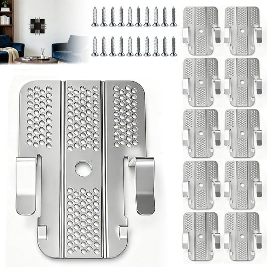 10 Pack Drywall Repair Clips, 1/2 inch and 5/8 inch Drywall Fastener Clip with 20 Screws, Wall Patch Repair Kit, Stainless Steel Drywall Fastener Repair Clips Kit for Home Improvement