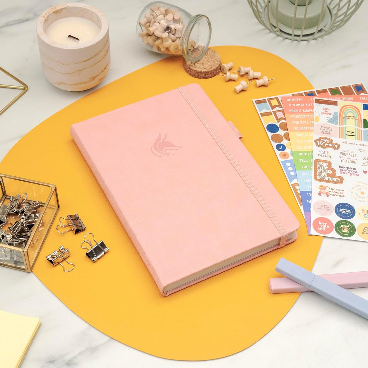 Clever Fox Positivity Journal for Women, 5-minute Gratitude, Seashell