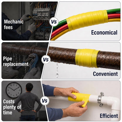 Self Fusing Silicone Tape 2 Rolls Flex Seal Tape 1 Inch x 10 Feet | Waterproof Hose Repair Tape, Silicone Rubber for Plumbing, Pipe Leak Seal, Rescue Tape, Outdoor Coax And Tool Fixation
