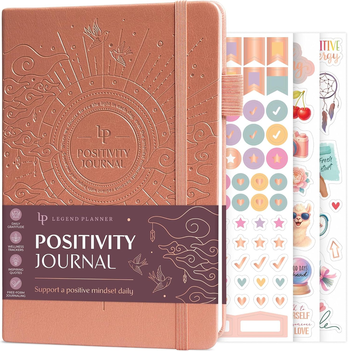 Legend Positivity Journal with Prompts – Guided Daily Affirmation Journal for Women & Men – Mental Health, Gratitude & Reflection Diary (Lavender)