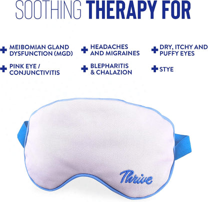 Thrive Clay Bead Eye Mask, Heated, Dryness Relief, Gray
