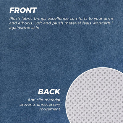 lefeke 2 Pack Wheelchair armrest Pads - Soft Velvet Foam armrest Covers for wheelchairs, Office Chairs and armchairs, etc., Effectively relieves arm Pressure and Prevents Soreness (Blue)