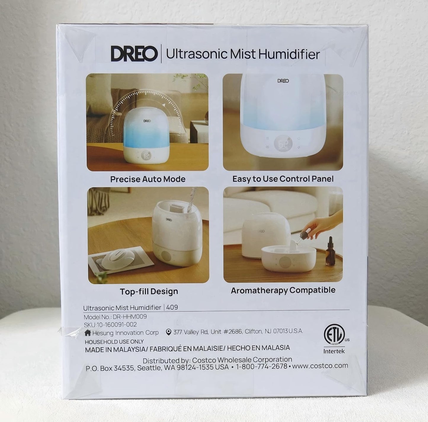 DREO Smart Humidifiers for Bedroom Baby, 30H & 28dB for Nursery | Top Fill Cool Mist Humidifiers, 1500+RGB Lights & Sleep Trainer, Air Humidifier for Plants, HM490，2-pack