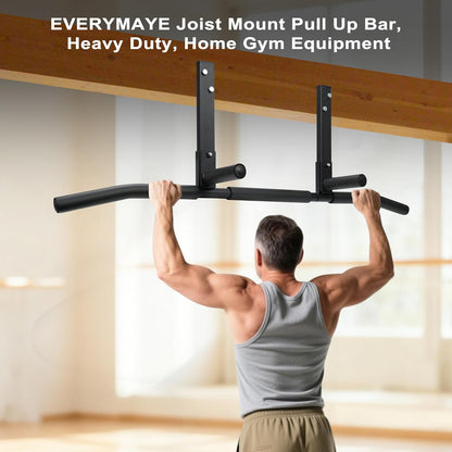 Wall Mount Pull Up Bar, Heavy Duty Alloy Steel Hanging Bar for Exercise, Multi-Functional Doorway Pull Up Bar for Home Gym Workout