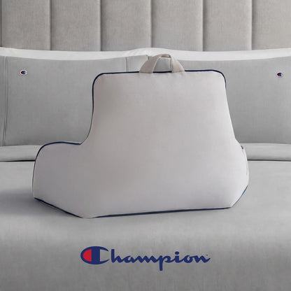 Champion Faux Wool Bedrest Pillow, 100% Polyester Cover and Fill, Spot Clean Only, Navy Blue, 29" x 24.5" x 10.5"