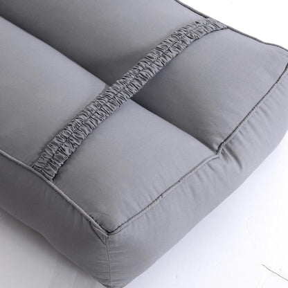 HOMBYS Knee Pillow for Side Sleepers with Elastic Straps, 4" Height Cotton Cover Leg Pillow for Aligns Spine & Relieves Pressure Hip & Leg Elevation, Supportive Pillow for Lower Back, Grey