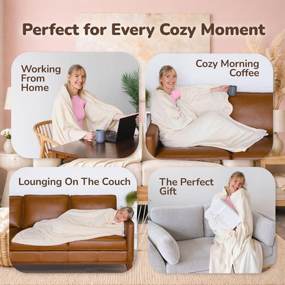 Super Blanky Wearable Blankets for Women & Men, Dorm Room Essentials, Gift for Her, Gifts for Women, Wife Birthday Gift Ideas