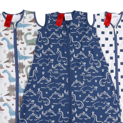 Yoofoss Baby Sleep Sack 0-6 Months Wearable Blanket for Babies 100% Organic Cotton 2-Way Zipper TOG 0.5 Toddler Sleeping Sack 3 Pack, Sleep Sacks