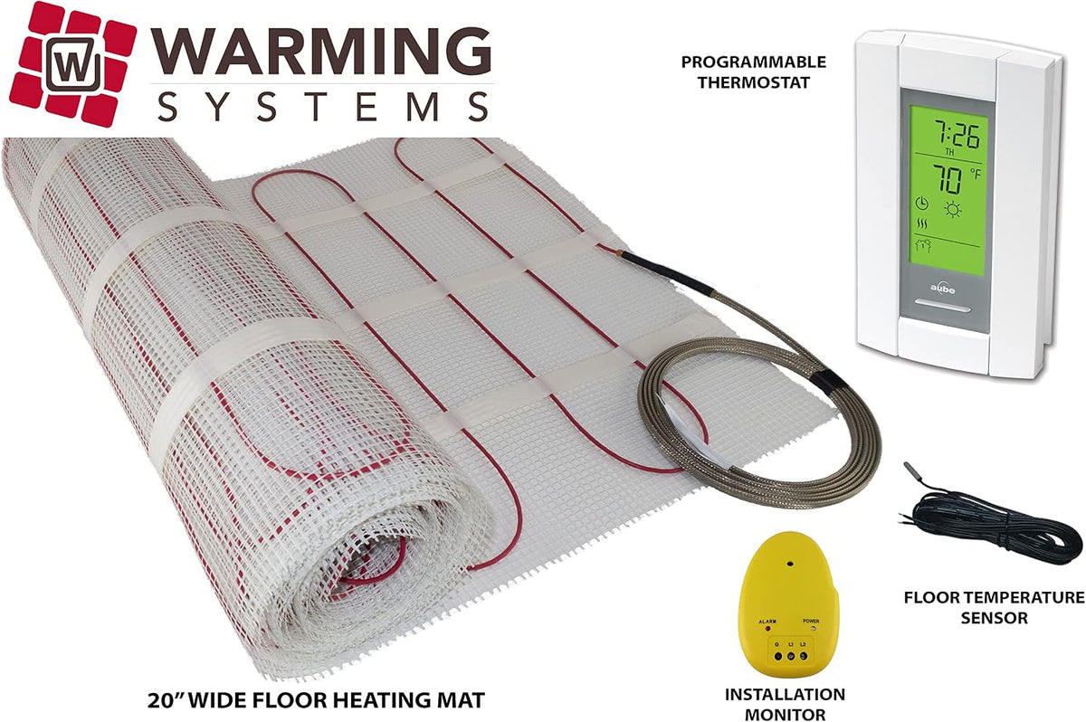 15 Sq Ft 120V Electric Floor Heating System Mat Kit