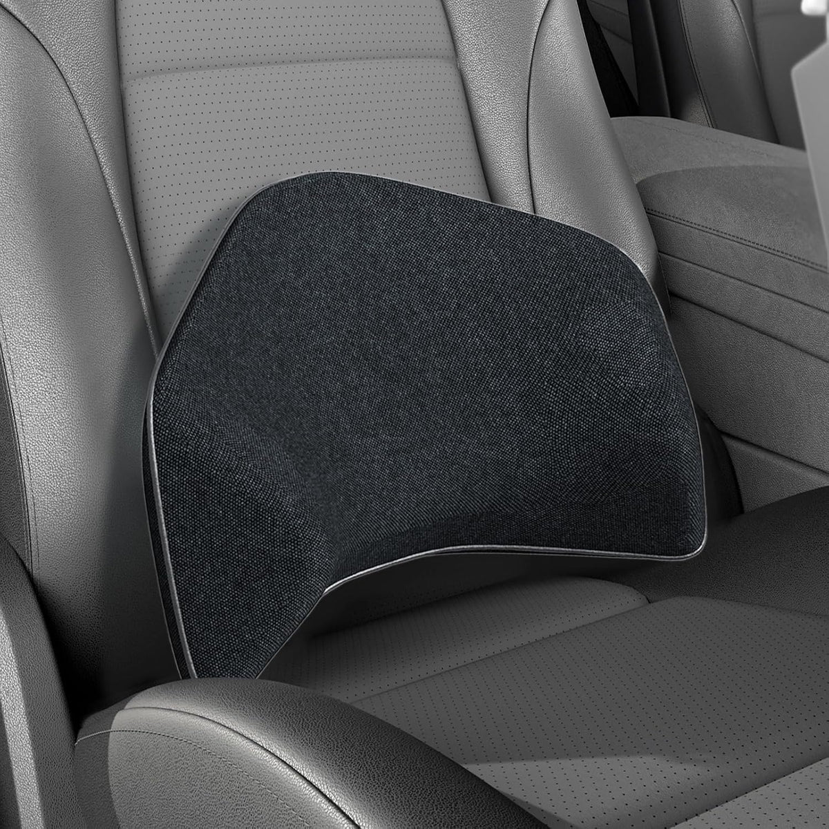 Super Cozy Lumbar Support Pillow for Car/Office Chair, 100% Memory Foam