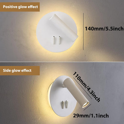 ZEROUNO Hardwired Sconces Wall Mounted Reading Lights with Switch LED Wall Lighting for Bedroom Bedside Lamps (Black)