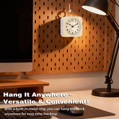 AYRELY® Small Metal Alarm Clock, Desk and Table Clock for Travel