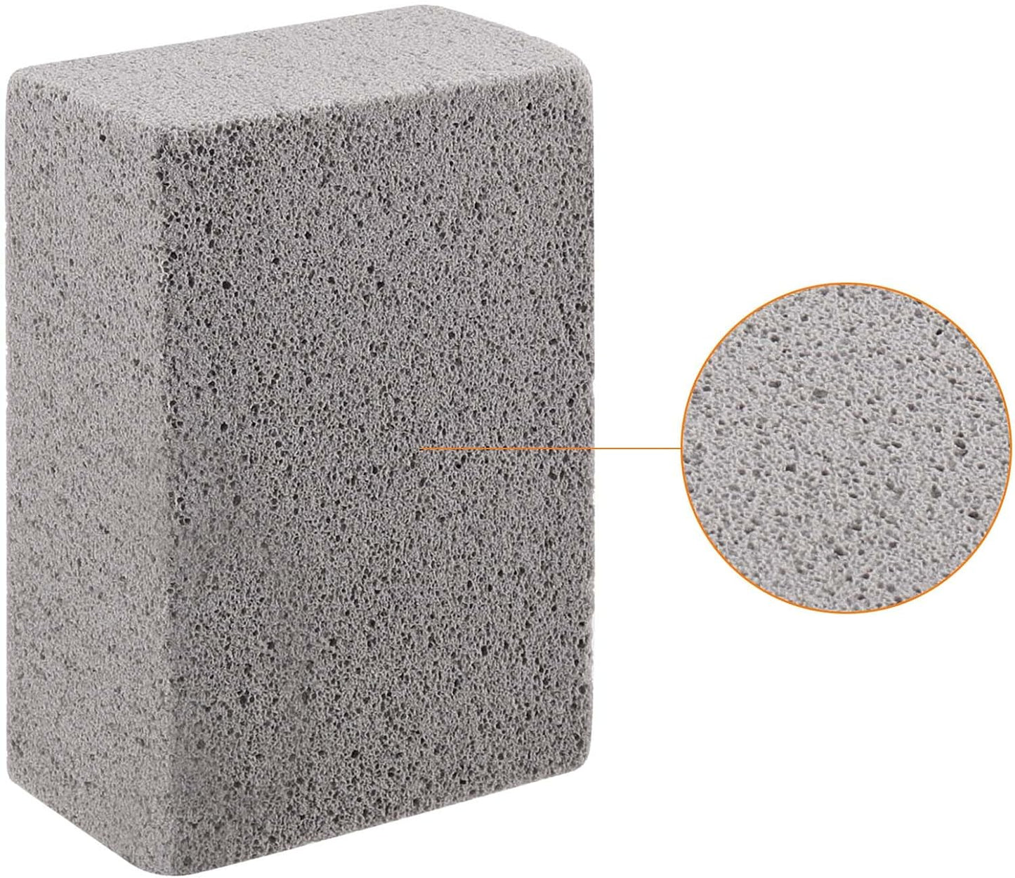 SEUNMUK 10 Pack Grill Stone Cleaning Brick Block, 3.9x2.8x1.6 Inch Gray Pumice Grill Cleaning Stone, Grill Clean Brick for Removing Stains, BBQ Grill