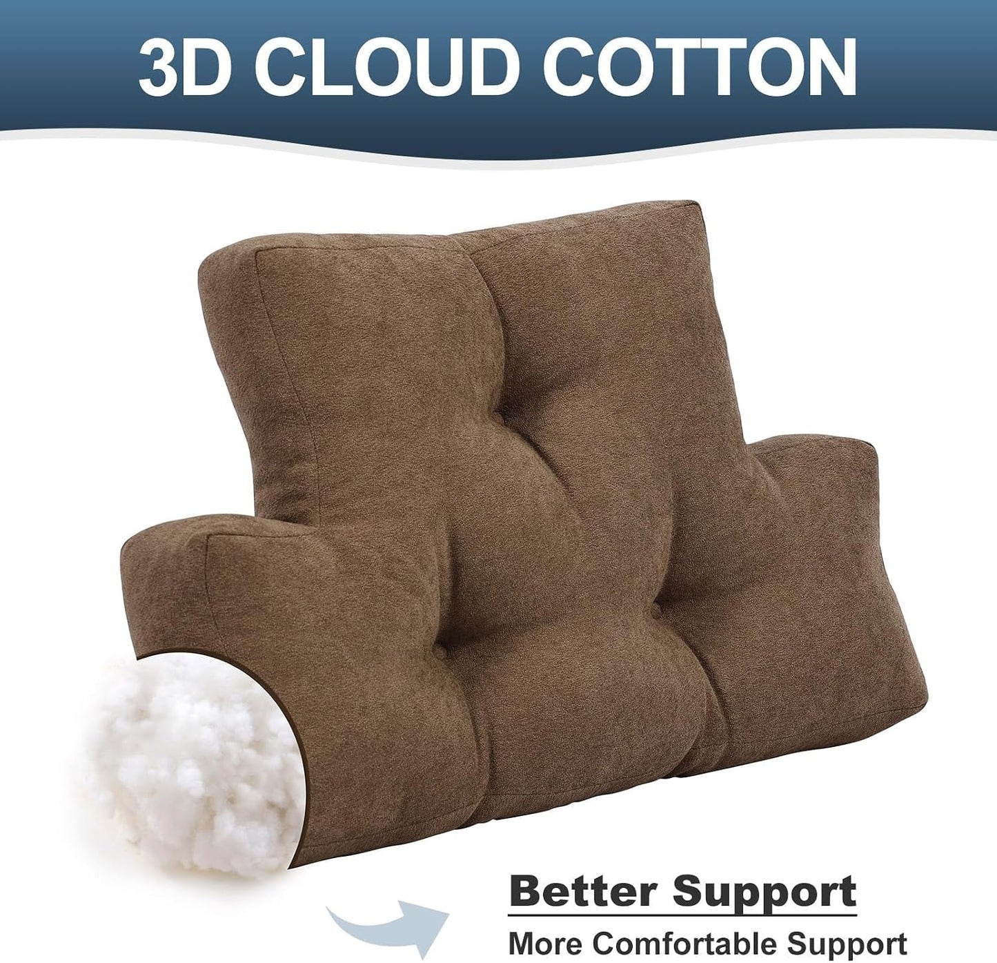 Back Pillow for Recliner Lumbar Support Pillow Soft and Fluffy Back Support Cushion Thick Lumbar Cushion for Chairs, Recliners,Sofa, Couch and Bed for Pain Relief
