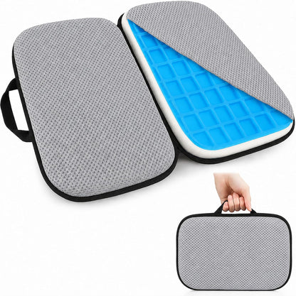 Sojoy iGelComfort 3 in 1 Foldable Gel Seat Cushion Featured with Memory Foam (A Must-Have Travel Cushion! Smart, Easy Travel Cushion) (Size: 18.5“ x 15" x 2")