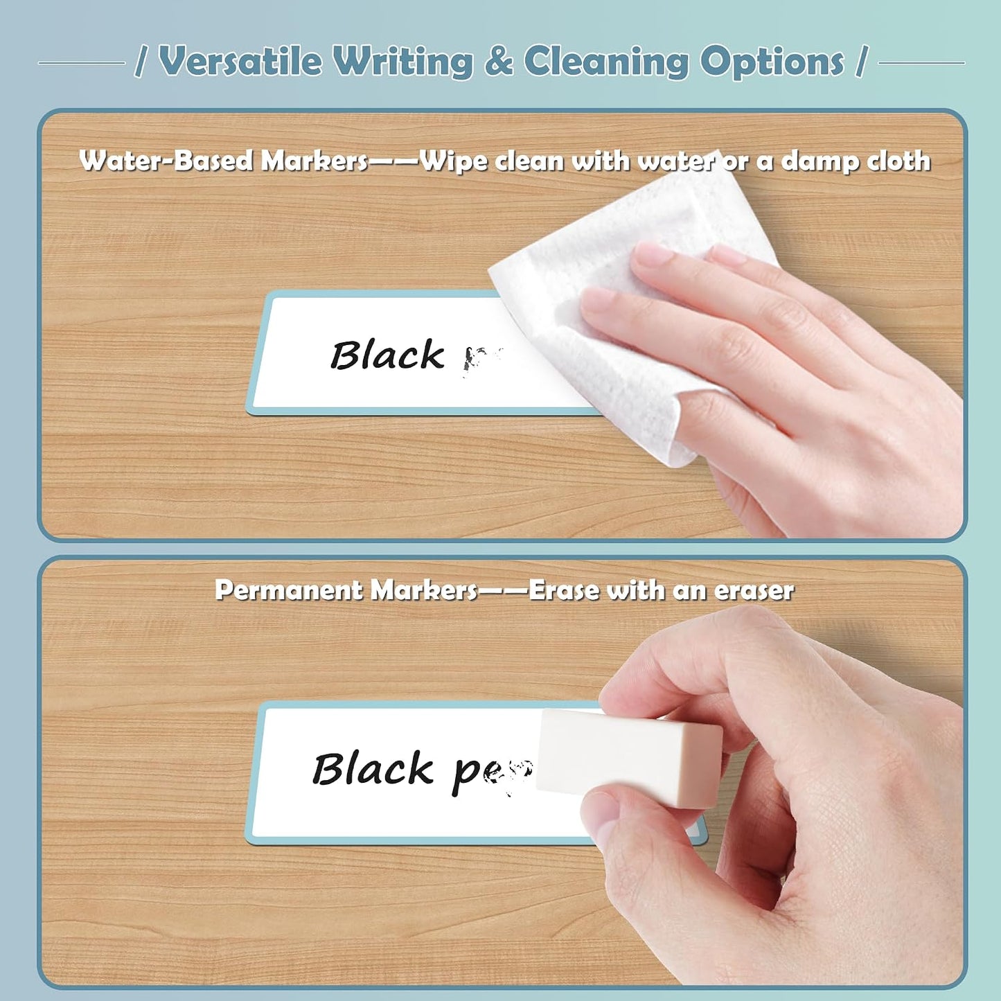 PPB Dry Erase Labels Stickers, Reusable Waterproof Removable Notes for Storage Bins, Freezer, Kitchen, Classroom, Whiteboard, All Purpose Use (1.2”x 2”, Multicolor, 60 Dots)