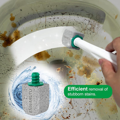 Pumice Stone Toilet Bowl Cleaner for Toilet Bath Kitchen Household Cleaning,11.8Inch Bathroom Cleaner Brush Toilet Wand+ Pumice Stones (7 Pack)