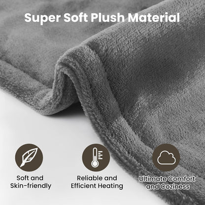 DAILYLIFE Heating Pad for Neck and Shoulders and Back, Electric Heating Pad for Back Pain Relife, 6 Heating Settings, UL Certified with Overheating Protection and Machine Washable, 26"x35", Gray
