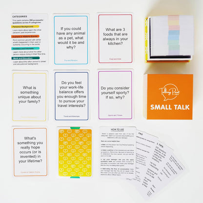 200 Fun Icebreaker Conversation Starter Cards for Adults - Easy Small Talk | Ice breaker card game, get-to-know-you & table talk games; question cards for work; 8 topic categories by Talking Point Cards