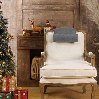 Weysat Head Neck Pillow for Recliner Chair Head Rest Roll, Gray