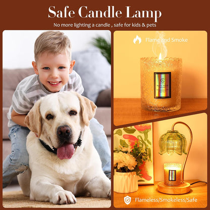 Flower Candle Warmer Lamp with Timer & Dimmer