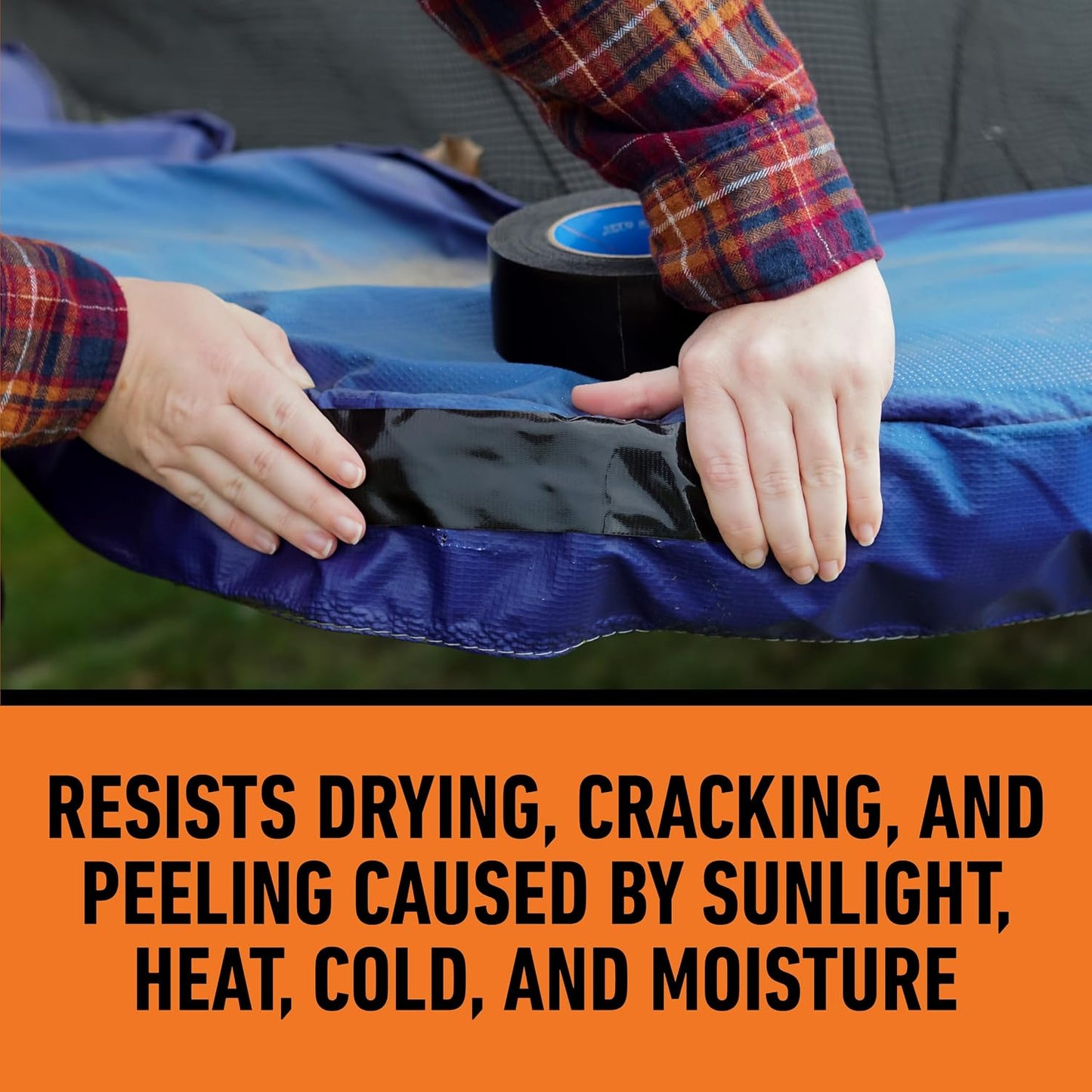GORILLA All Weather Duct Tape, Black, 1.88" x 25 yd | UV and Temperature Resistant, Waterproof for Outdoor Repairs, Strong Adhesive Grip