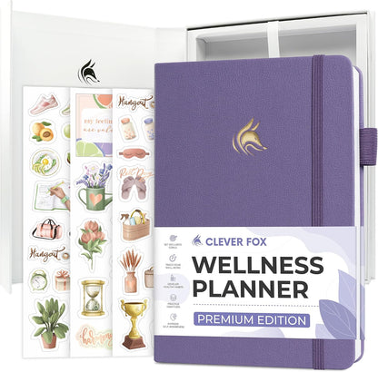 Clever Fox Wellness Journal Premium for Women, Workout & Food Light Pink