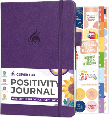 Clever Fox Positivity Journal for Women, 5-minute Gratitude, Seashell