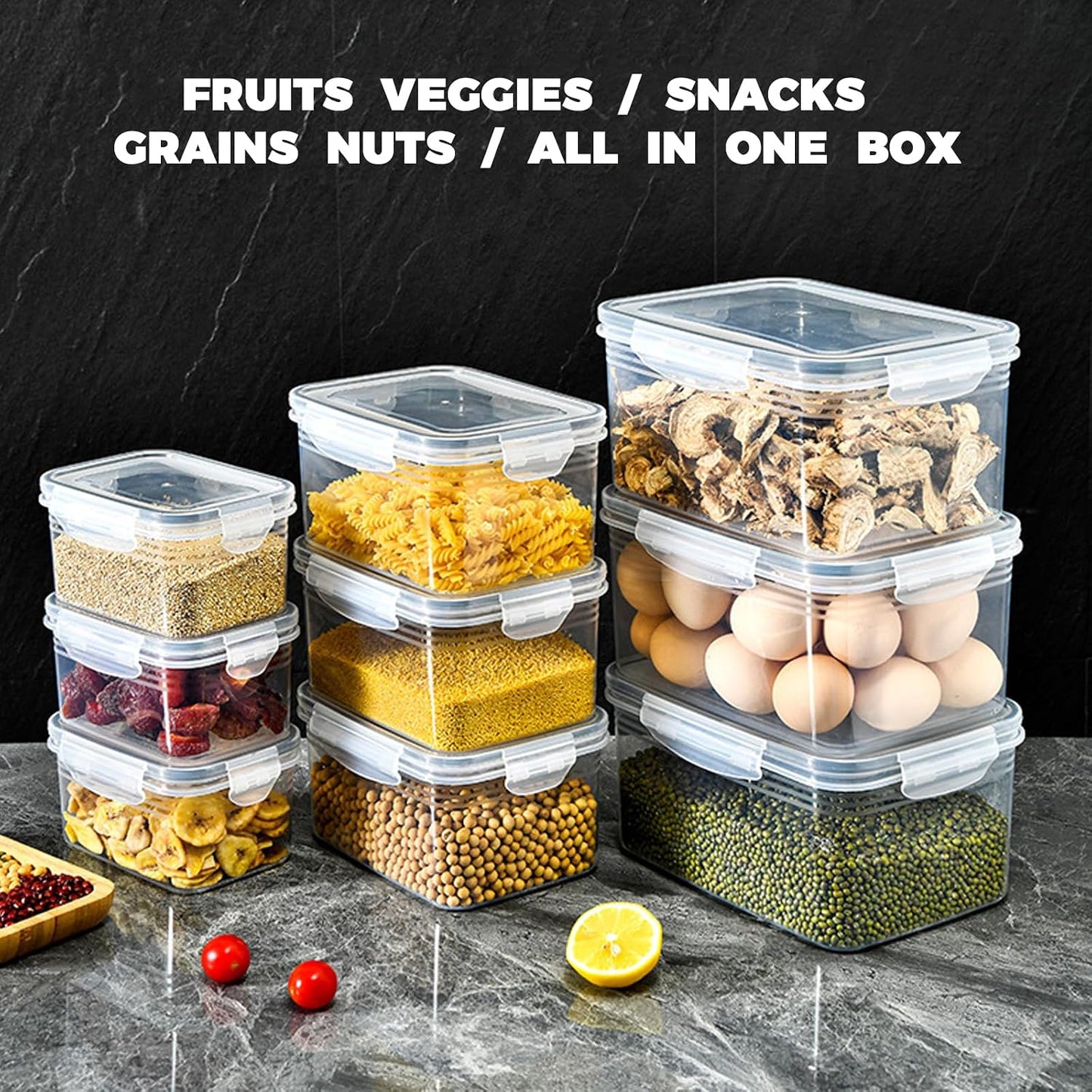 3 Pack Fruit Storage Containers for Fridge with Removable Colander – Airtight Produce Storage Containers with Lids, BPA-Free Berry Keeper for Vegetables, Lettuce & Meal Prep (29oz+59oz+112oz)