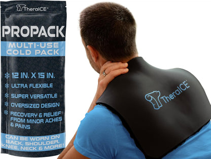 TheraICE PROpack Ice Pack for Injuries, Reusable Multipurpose Cold Gel 5x8 | Small 5x8 Multipurpose Cold Icepack For Aches & Pains - Great for Muscular Back Pain, Shoulder, Hip Knee