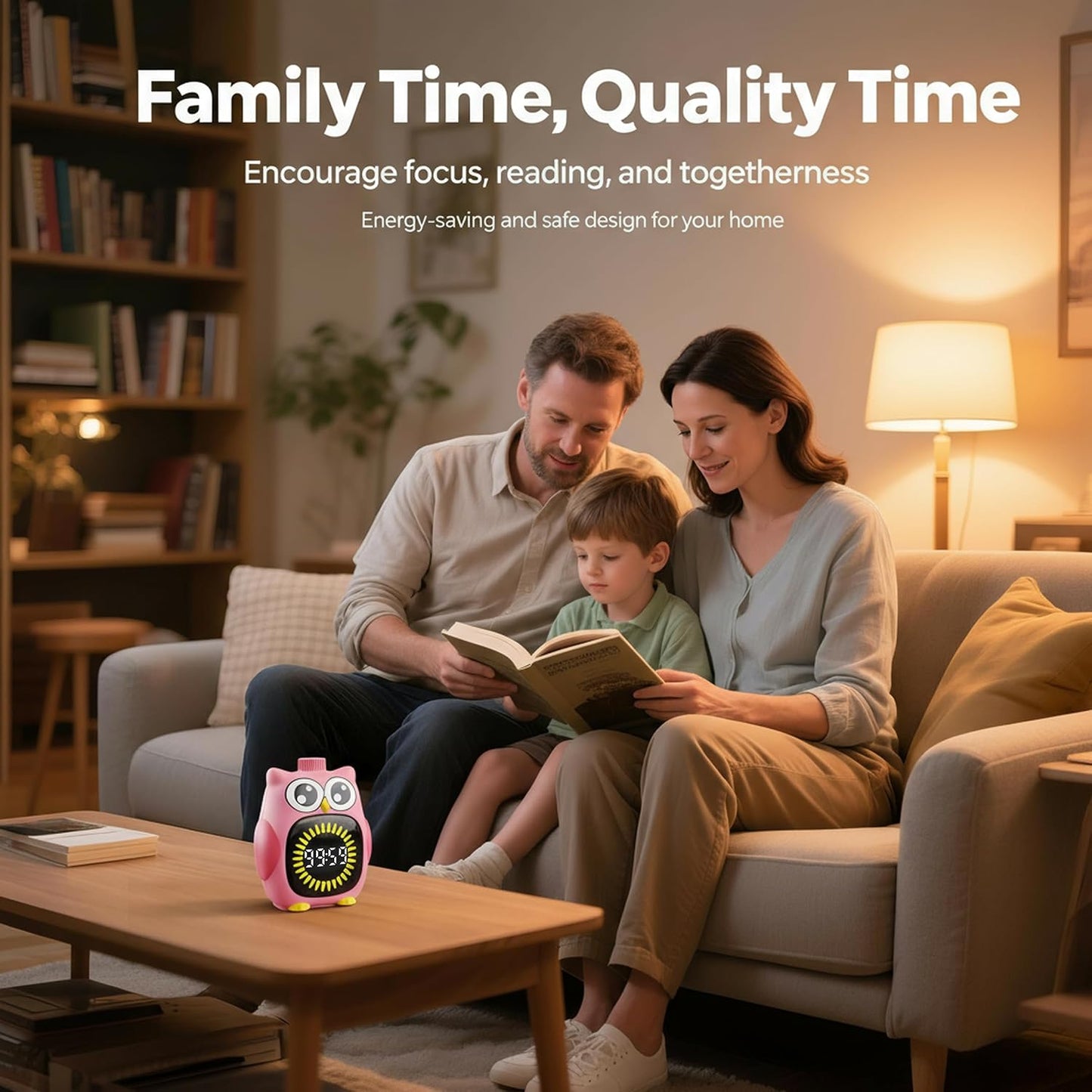 Doli Yearning Visual Timer for Kids, 99 Minute Cute Owl Digital Countdown Timer for Home School Classroom Supplies Study, Silent Time Management Tool (Green)