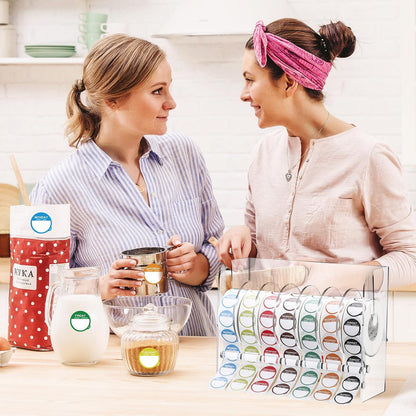 Resurhang 7000 Pcs Day of The Week Labels Food Labels with Adjustable Label Dispenser Monday Through Sunday Management Inventory Stickers Removable Weekly Self Adhesive Date Dot Stickers (Square)