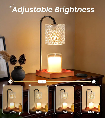 TigQiang Candle Warmer Lamp with Timer, Birthday Gifts for Women, Amber