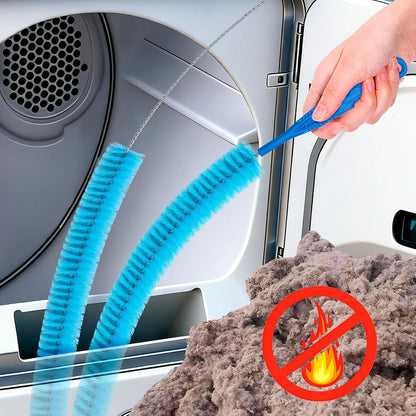 Dryer Vent Cleaner Kit - Compatible Universal Vacuum Attachment Hose with Most Vacuum Cleaner, Dryer Lint Cleaner Kit and Cleaning Brush Tools for Efficient Dryer Vent Hose Maintenance (Blue)