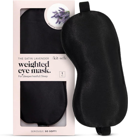 Kitsch Contour Satin Sleep Mask | Eye Masks for Sleep - Blush | Softer Than Silk Sleep Mask, Blindfold Sleep Masks for Women & Men, No Eye Pressure, Lightweight Eye Mask, Travel Essentials