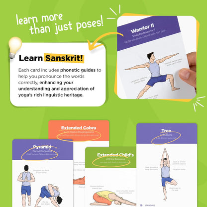 WorkoutLabs Yoga Cards – Beginner: Visual Study, Class Sequencing & Practice Guide with Essential Poses, Breathing Exercises & Meditation · Plastic Flash Cards Deck with Sanskrit