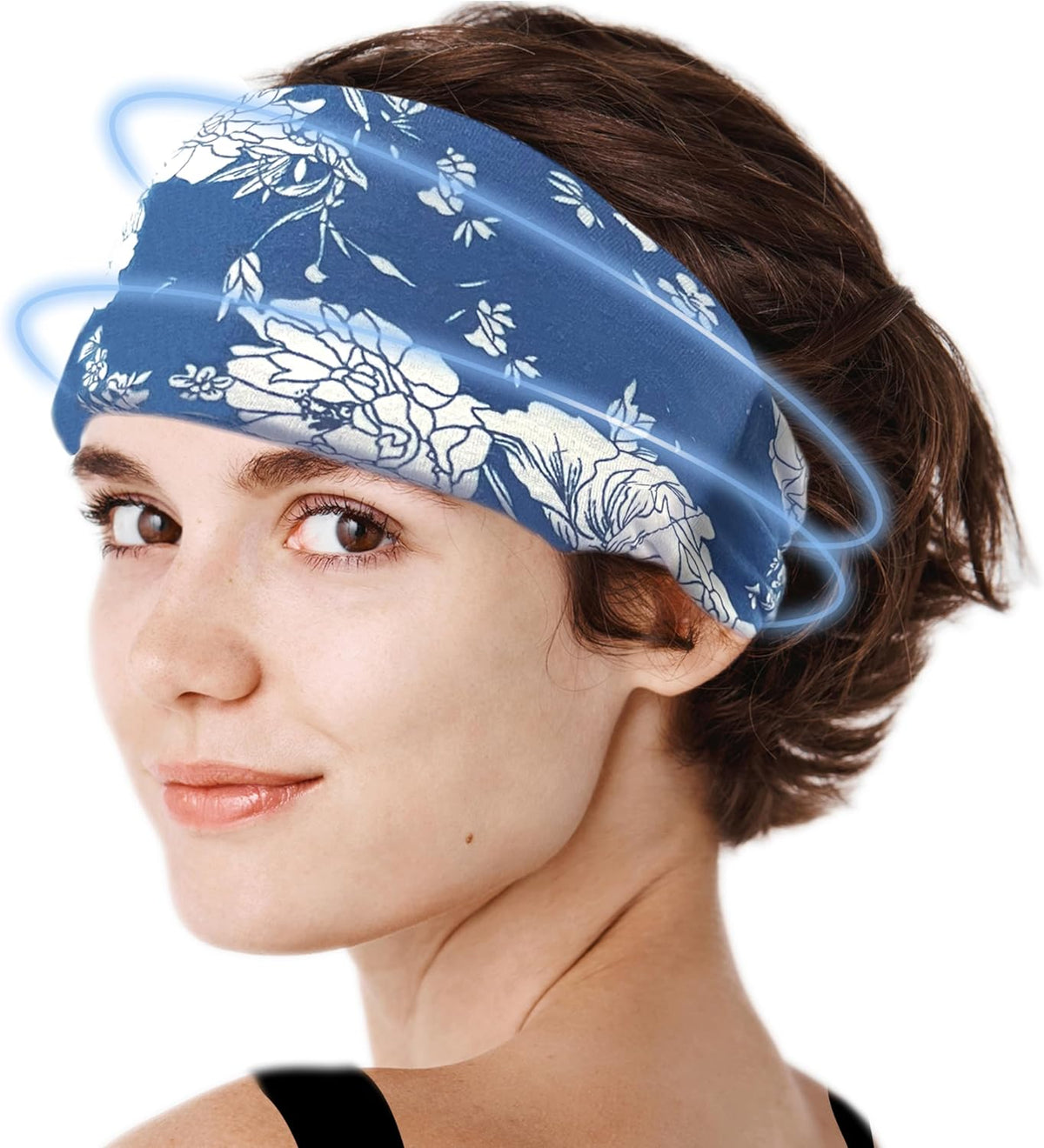 Crimmy Migraine Relief Cap, Headache Ice Pack Headband, Cold Face Eye Mask