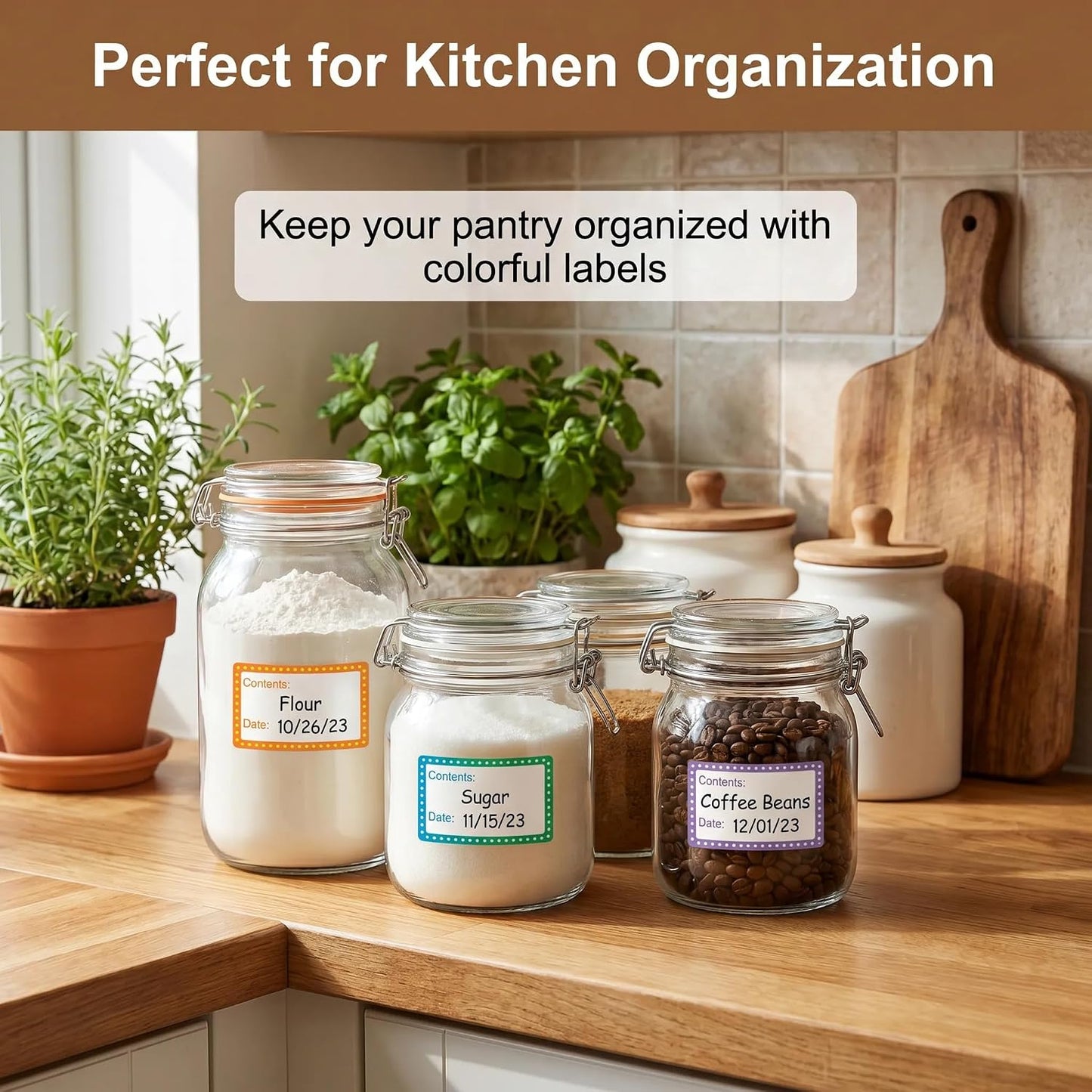 500Pcs Blue Freezer Labels, Waterproof Write-On Stickers | 500Pcs labels; removable writable adhesive for jars, containers, meal prep, pantry storage, and freezer use.