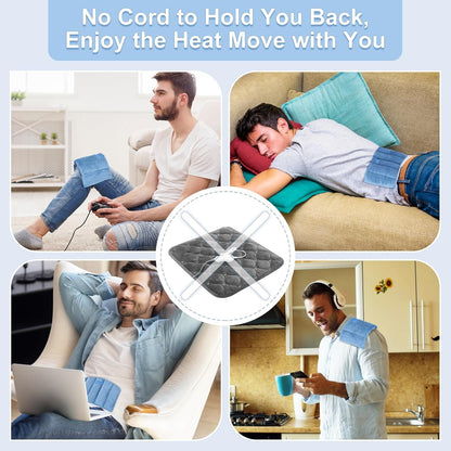 SuzziPad Heating Pad Microwavable, 6.5x12” Reusable Heat Pads for Discomfort Reduction, Moist Heated Pack, Muscle Ache, Soothing Back, Neck and Shoulder Fatigue, Warmer Hot Packs (Purple)