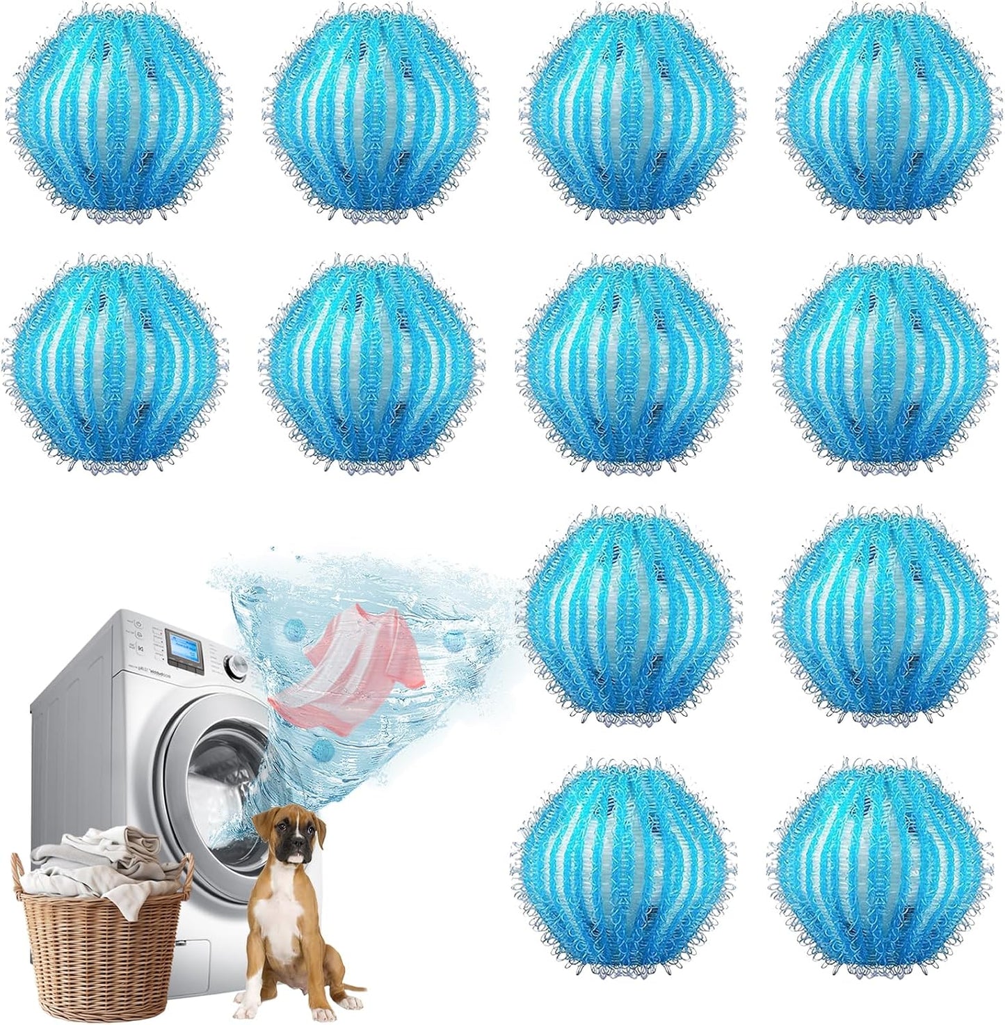 20Pcs Pet Hair Remover for Laundry, 1.4 inch Mini Ball Lint Traps | Effective Dryer Ball for Cat Dog Pet Hair in Clothes,Sheets,Towels, Lint Catcher for washing Machine Without Damaging Fabrics