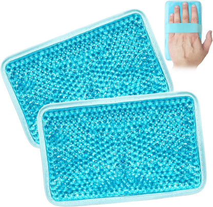 Gel Ice Packs for Injuries Reusable 2 Packs Hot Cold Gel Wrap with Strap