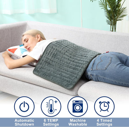 Electric Heating pad for Back Neck Shoulder Knee Arms Legs- Electric Heat Pads with 6 Heat Settings & Auto Shut Off Heat Heating Pad for Birthday Mother Father Girl Men Women