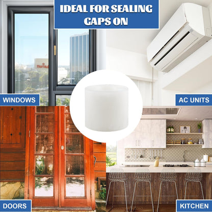 Window Sealing Tape 2 Inch x 33 FT Transparent Window Draft Insulation Residue-Free Clear Weather Stripping Caulk Tape Windproof Weatherproof Window Seal AC Units for Window Glass, Doors Gaps