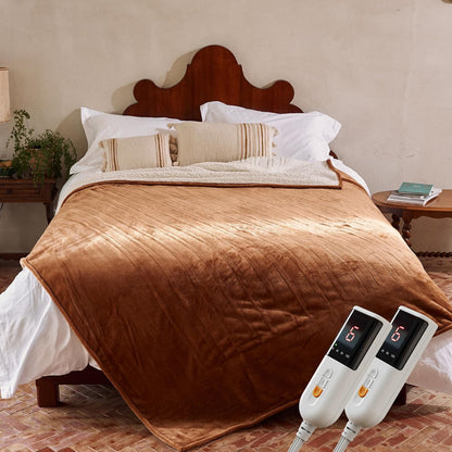 GOTCOZY Heated Blanket-Soft Plush Electric Blanket 50"X60"(Grey)