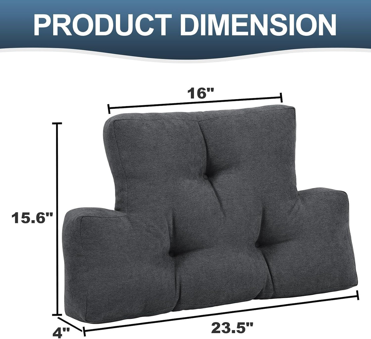 Back Pillow for Recliner Lumbar Support Pillow Soft and Fluffy Back Support Cushion Thick Lumbar Cushion for Chairs, Recliners,Sofa, Couch and Bed for Pain Relief